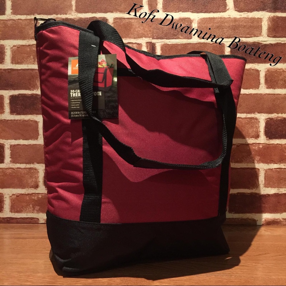 Ozark Trail 50 Can Thermal TOTE bag- Red Color-NEW